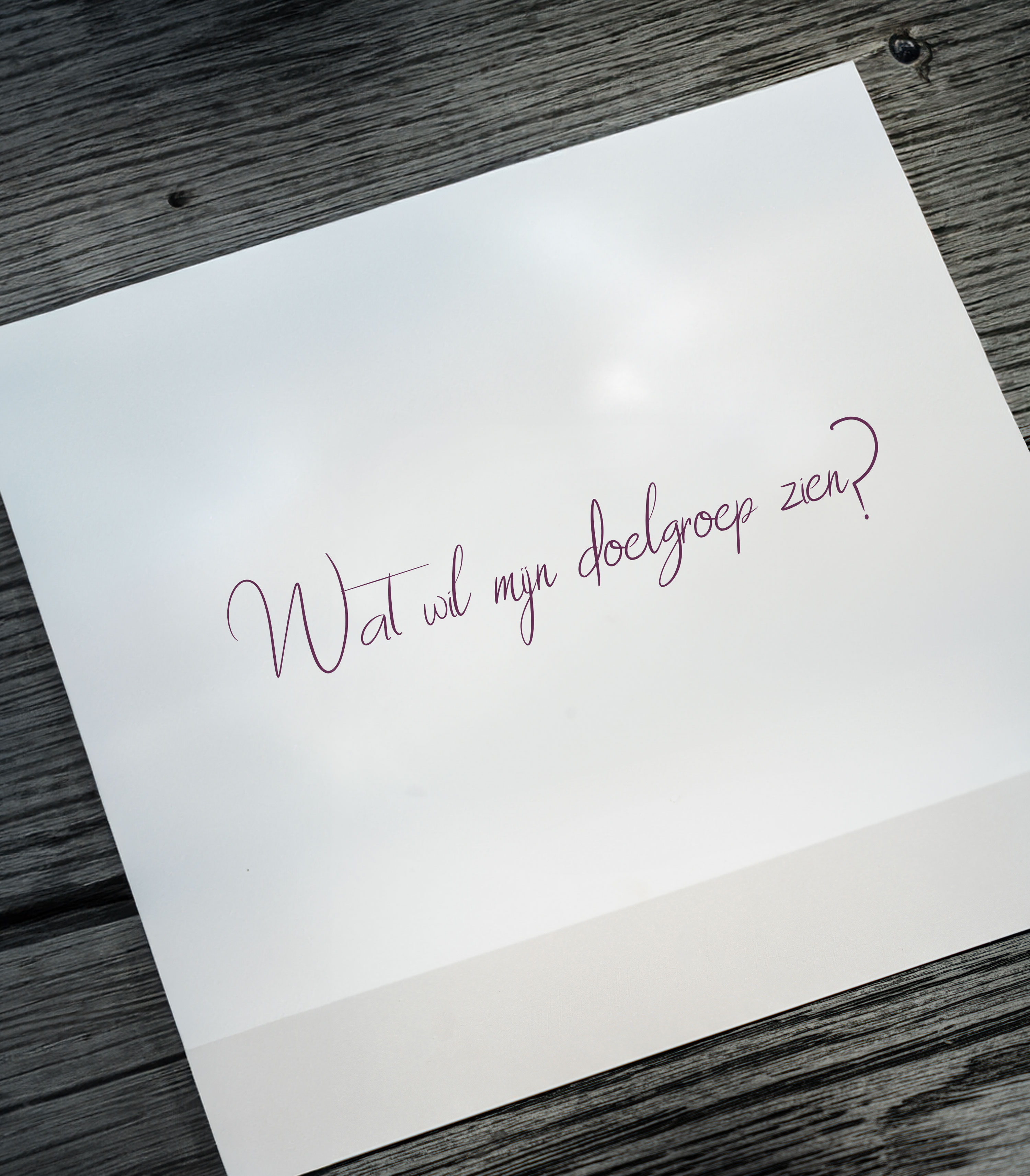 Wat wil mijn doelgroep zien?